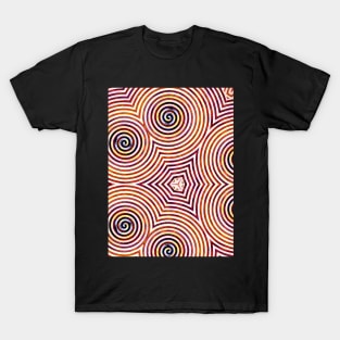 Archaic spiral psychedelic abstraction T-Shirt